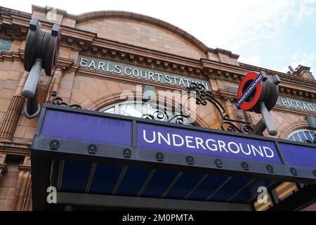 Earl's Court U-Bahn-Station in London, England, Großbritannien Stockfoto