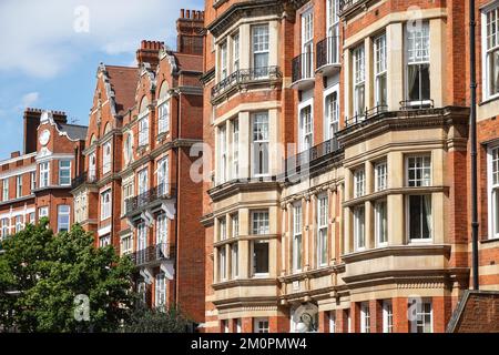 Wohngebäude in Earl's Court, London, England, Vereinigtes Königreich Stockfoto