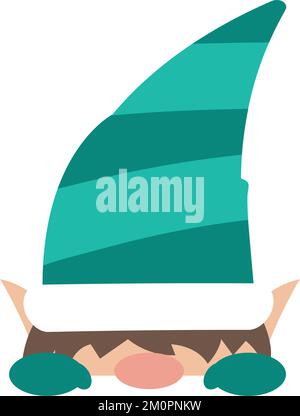 Isolierter süßer weihnachtselfenvektor Stock Vektor