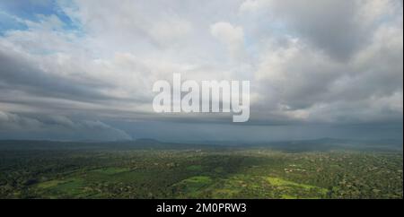 Nicaragua Landschaft mit Blick auf den Vulkankrater aus der Vogelperspektive Stockfoto