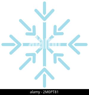 Isoliertes farbiges Schneeflockensymbol flacher Vektor Stock Vektor