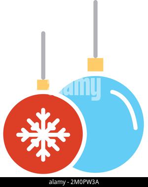 Isolierte farbige weihnachtsbälle Icon Vector Stock Vektor