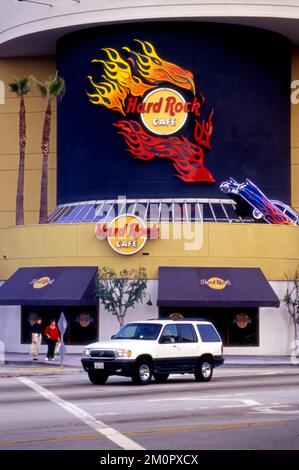 Außenansicht des Hard Rock Cafe im Beverly Center in West Hollywood, CA Stockfoto