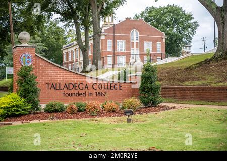 Talladega, AL, USA - 24. August 2022: Privatschule des Talladega College Stockfoto