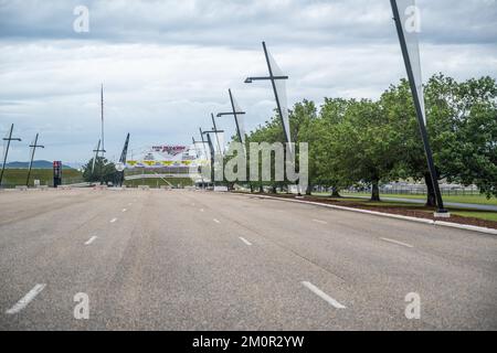 Talladega, AL, USA - 24. August 2022: Der Talladega Super Speedway Stockfoto