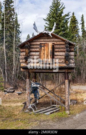 Chena Indianerdorf in Fairbanks, Alaska Stockfoto