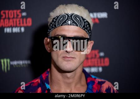 Uncasville, CT, Uncasville, CT, USA. 7.. Dezember 2022. Uncasville, CT - 7. DEZEMBER: Danny Sabatello trifft sich vor Bellator 289 am 9. Dezember 2022 im Mohegan Sun Casino in Uncasville, CT, USA, mit den Medien. (Kreditbild: © Matt Davies/PX Imagens über ZUMA Press Wire) Stockfoto