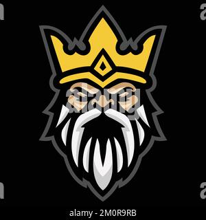 Zeus god Lightning Maskottchen Gaming Logo Design Vector template.EPS 10 Stock Vektor