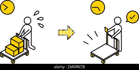 Abbildung des Logistiksystems und isometrische Darstellung von DXingSimple Stock Vektor
