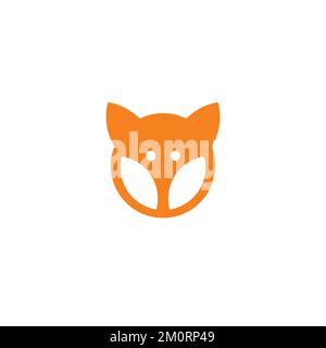 Fox Logo-Vektor. Foxkopf-Illustration. Fox Cartoon Stock Vektor