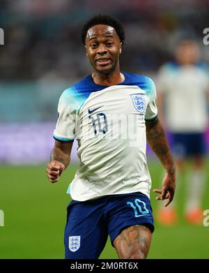 Dateifoto vom 21.-11-2022 von Englands Raheem Sterling, der am Freitag in das Lager von England zurückkehren wird, hat die Fußballvereinigung angekündigt. Ausgabedatum: Donnerstag, 8. Dezember 2022. Stockfoto