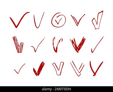 Realistische Kritzelzacken, für Checklisten Stock Vektor