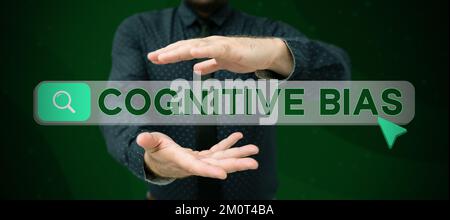 Konzeptionelle Bildunterschrift kognitive Vorurteile. Der Begriff der psychologischen Behandlung psychischer Störungen Stockfoto