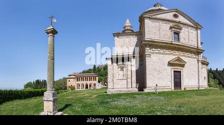 Italien, Toskana, Montepulciano, Heiligtum der Madonna di San Biagio Stockfoto