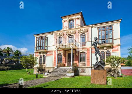 Spanien, Fürstentum Asturien, Llanes, Bühne auf dem Camino del Norte, spanische Wallfahrtsroute nach Santiago de Compostela, Casa Mijares, Architektur von Indiana Stockfoto