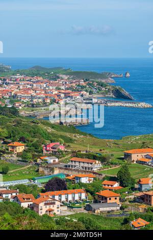 Spanien, Fürstentum Asturien, Llanes, Bühne auf dem Camino del Norte, spanische Pilgerroute nach Santiago de Compostela Stockfoto