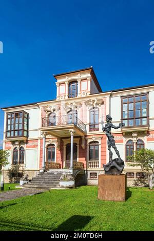 Spanien, Fürstentum Asturien, Llanes, Bühne auf dem Camino del Norte, spanische Wallfahrtsroute nach Santiago de Compostela, Casa Mijares, Architektur von Indiana Stockfoto