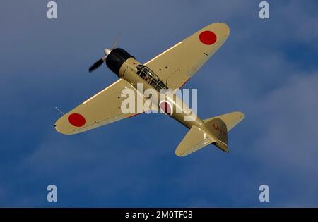 Kampfflugzeug Mitsubishi A6M Zero Stockfoto