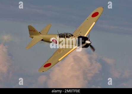 Kampfflugzeug Mitsubishi A6M Zero Stockfoto