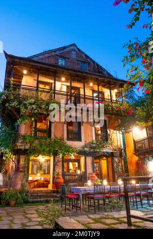 Nepal, Nuwakot, umweltfreundliche Lodge die berühmte Farm, renoviert auf einer alten Farm Stockfoto