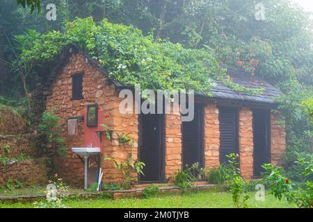 Nepal, Nuwakot, umweltfreundliche Lodge die berühmte Farm, renoviert auf einer alten Farm Stockfoto