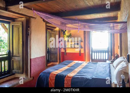 Nepal, Nuwakot, umweltfreundliche Lodge die berühmte Farm, renoviert auf einer alten Farm Stockfoto