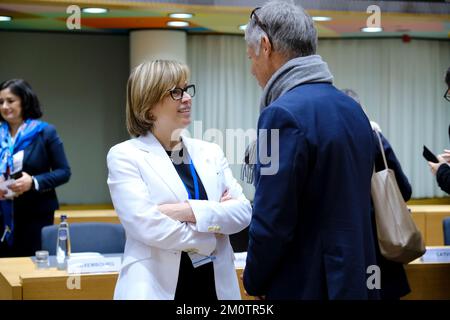 Brüssel, Belgien. 08.. Dezember 2022. Catherine De Bolle kommt am 8. Dezember 2022 zu einer Tagung des Europäischen Rates "Inneres" in Brüssel (Belgien). Kredit: ALEXANDROS MICHAILIDIS/Alamy Live News Stockfoto