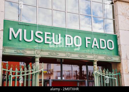 Gebäude des Fado-Museums in Alfama, Lissabon Stockfoto