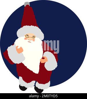 Santa Claus Vektor-Flachdarstellung Stock Vektor