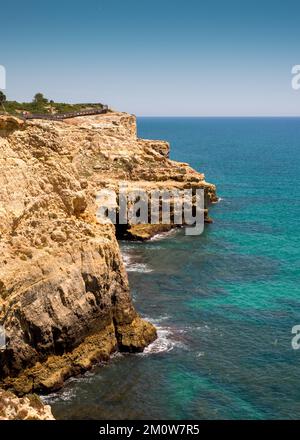 Carvoeiro Strand in Portugal an der Algarve Küste Stockfoto