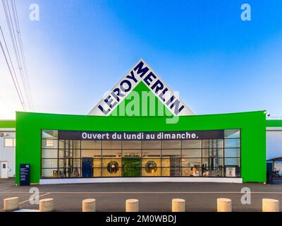 Leroy Merlin Builders and Decorators Supplies Center, Tours, Indre-et-Loire (37), Frankreich. Stockfoto