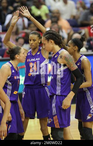 Washington, DC, USA. 27.. Juni 2022. Brittney Griner spielte in einem Spiel gegen die Washington Mystiker der WNBA, wo ihr Team, der Phoenix Mercury, 101:97 gewann. 27. Juni 2013. Kredit: Mpi34/Media Punch Inc./Alamy Live News Stockfoto