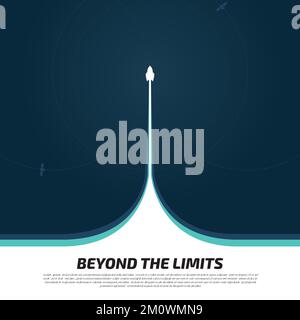 Fördern Sie Das Posterdesign Des Business Rocket Launcher, Geeignet Für Digitale Inhalte, Digitales Marketing, Marketingposter, Schulungsveranstaltung Stock Vektor