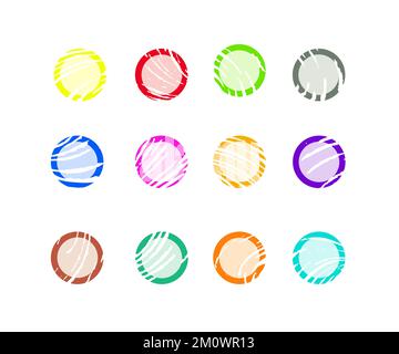 Bunte Kreise mit weißer Überlagerung Stock Vektor