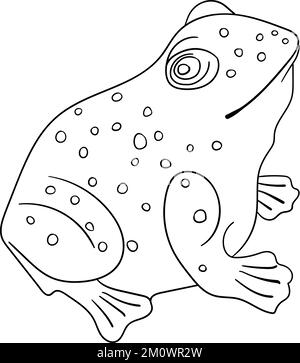 Skizze der Froschlinie - Darstellung des isolierten Vektors Stock Vektor