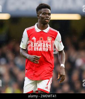 06 Nov 2022 - Chelsea gegen Arsenal - Premier League - Stamford Bridge Bukayo Saka von Arsenal während des Premier League-Spiels in Stamford Bridge. Picture : Mark Pain / Alamy Stockfoto