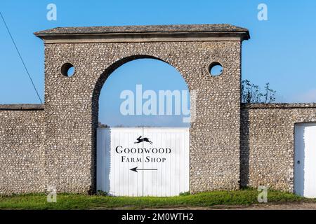 Goodwood Farm Shop in West Sussex, England, Großbritannien Stockfoto