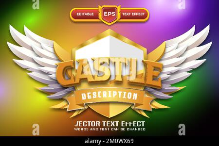 Diese grafische Ressource bietet Ihnen eine schnelle und einfache Möglichkeit, einen hochwertigen Effekt auf Ihren Text anzuwenden. Stock Vektor