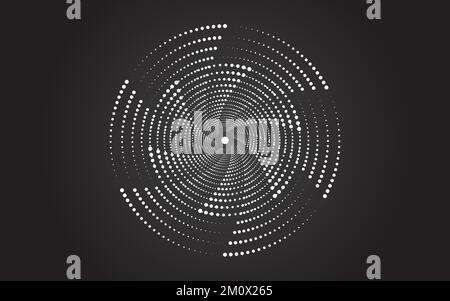 Abstraktes kreisförmiges geometrisches Muster-Vektordesign, abstrakte 3D-Illustration Stock Vektor