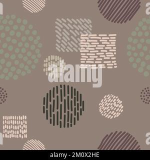 Handgezeichnetes abstraktes geometrisches Vektormuster Stock Vektor