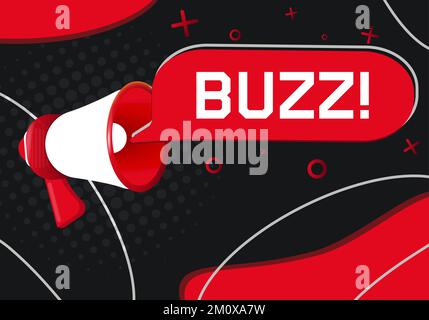 Buzz. Megafon Mit Sprechblase Stock Vektor