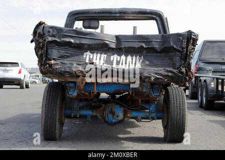 Beschädigtes Auto bei Demolition Derby, Napierville, Provinz Quebec, Kanada, Nordamerika Stockfoto