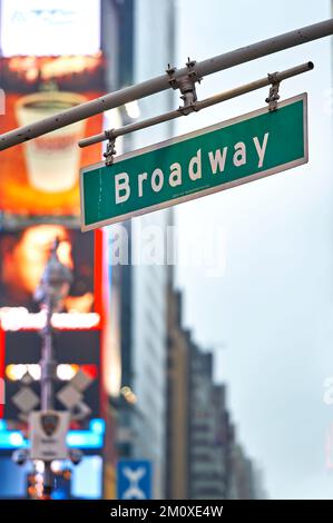 New York. Manhattan. Vereinigte Staaten. Am Broadway Stockfoto