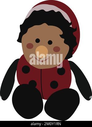 Süße Marienkäfer-Vektor-Flachdarstellung Stock Vektor