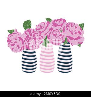 Blumen in Vase. Vektordarstellung. Stock Vektor