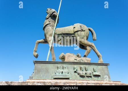 Statue des Centaur im Forum, antike Stadt Pompeji, Pompeji, Metropolstadt Neapel, Region Kampanien, Italien Stockfoto