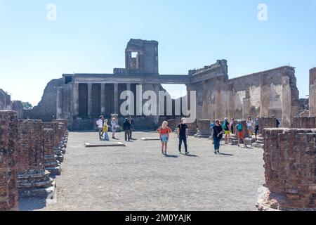 Die Basilika, die antike Stadt Pompeji, Pompeji, die Metropolstadt Neapel, die Region Kampanien, Italien Stockfoto