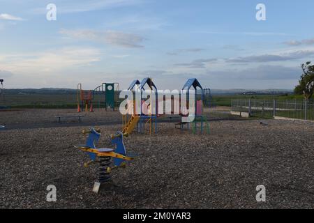 Spielplatz, Pen-clawdd, Swansea, Wales, Großbritannien Stockfoto