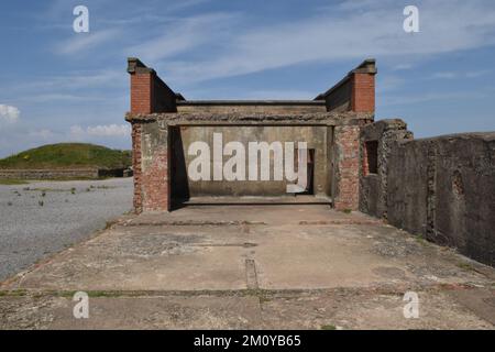 Überreste von Brean Down Fort, Somerset, England, Großbritannien Stockfoto