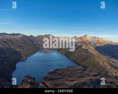 Luftfoto des Coldwater Lake Stockfoto